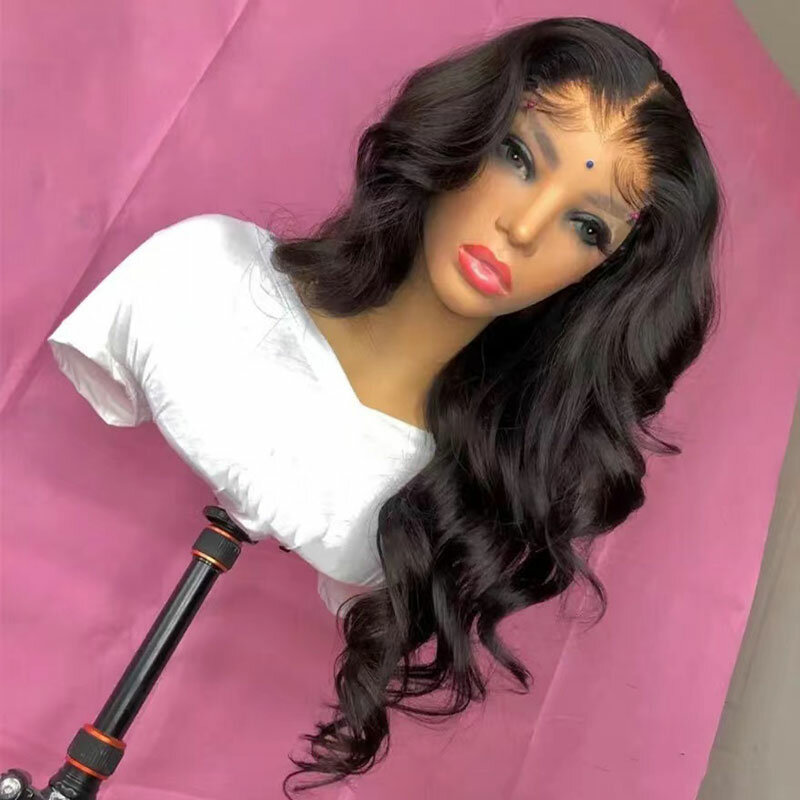 Body Wave Synthetic 13X4 Lace Front Wigs Glueless Heat Resistant Fiber Natural Hairline For Fashion Women Cosplay Daily Use Wigs