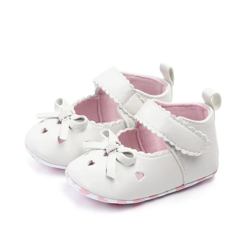 Fashion Infant Girls Shoes Soft Sole Footwear Toddler Cute Bows Princess Dress Flat for 1 Year Newborn Birthday Gifts Baby Items