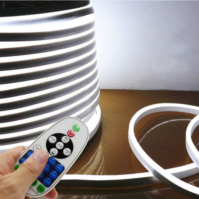 LED Strip Light para DIY, impermeável, flexível, luz do dia, branco, néon, alta, 50m, 12v, atacado