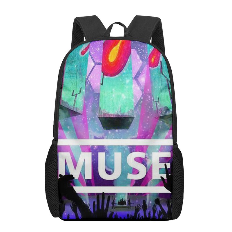 MUSE Band – sac d'écolier imprimé en 3D, pour filles et garçons, sac d'écolier pour enfants, sac d'écolier en 3d pour élèves du primaire, sacs à épaule