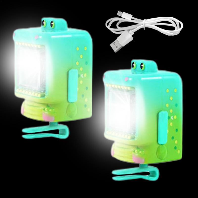 2 Stück Krokodile Scheinwerfer lustige Lichter wasserdichte LED-Lichter im Freien Nacht laufen gehen Dekoration Licht