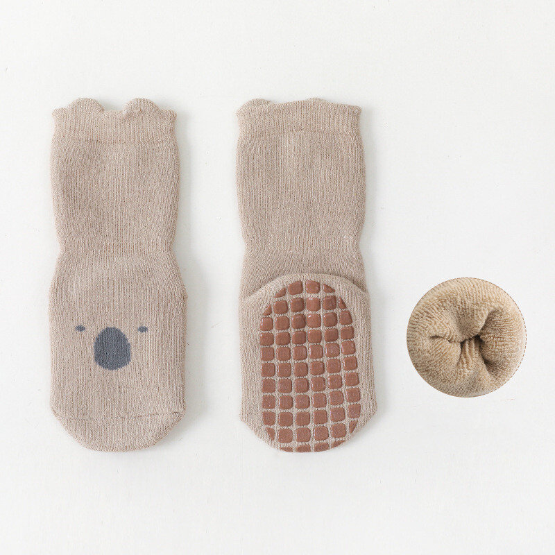 Мультяшные носки для новорожденных, детские Нескользящие носки, милый мальчик, хлопковая ткань