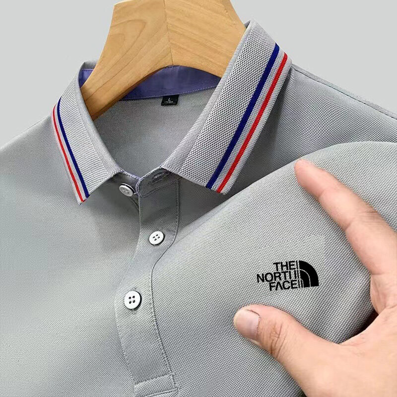 2024 Men's Printed Shirt Brand Short sleeved T-shirt Summer Men's Business POLO Shirt Sweat-absorbing Top T-shirt
