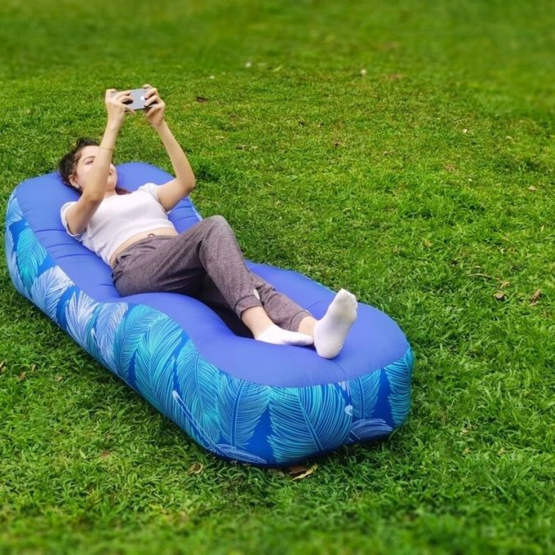 Inflatable Bed Outdoor Lazy Air Sofa Dual-purpose Sofa for Water and Land Lazy Bed Inflatable Camping Nap Travel Portable