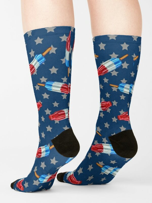 Calcetines con estampado de estrellas y rayas para hombre y mujer, calcetín kawaii a la moda de Robert Phelps