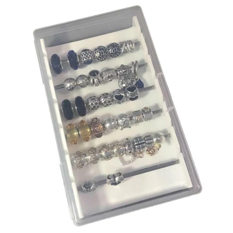 Handy Beads Display Tray Box with Cover Elegant Acrylic Tray Box Beads Display Box for Jewelry Enthusiasts and Retailers