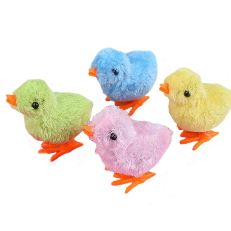 Soft Smooth Toy Soft Plush Chick Wind-up Toy for Kids Adults Cartoon Jumping Toy Clockwork Winding Gift for Children Wind-up