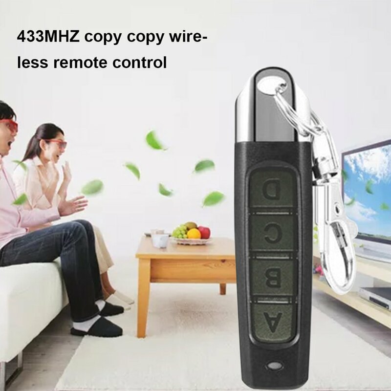 433Mhz 12V 4-Button Transmitter Remote Control Garage Gate Door Opener Remote Control Duplicator Clone Cloning Code Car Key