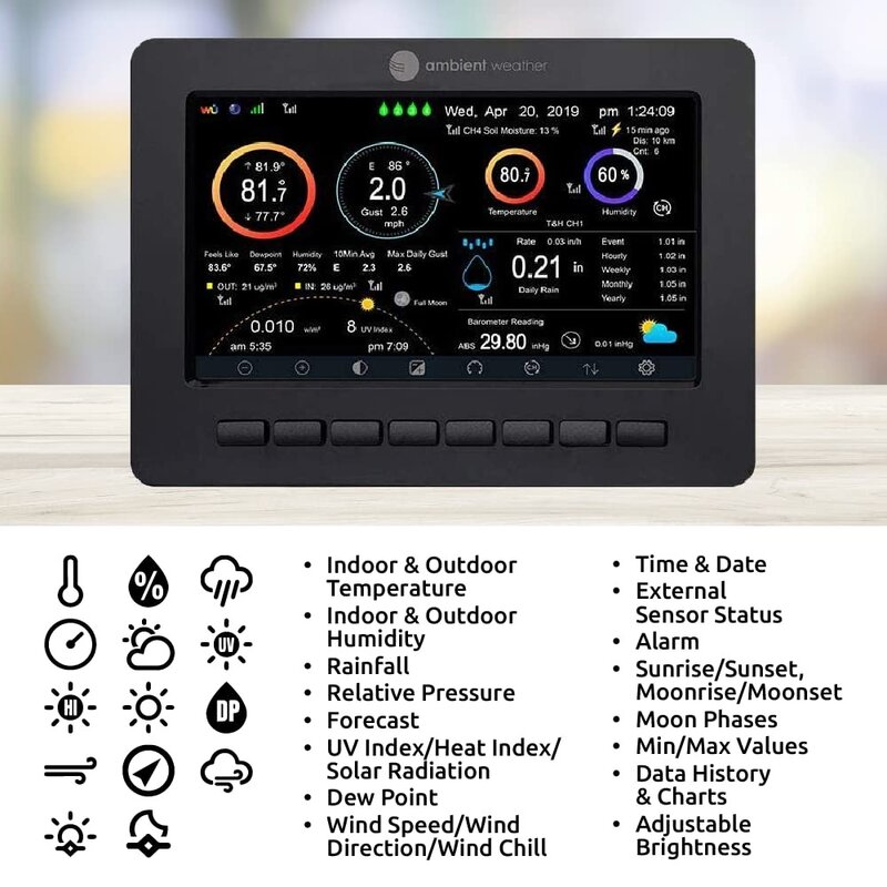 Ambient Weather WS-2000 Smart Weather Station with WiFi Remote Monitoring and Alerts