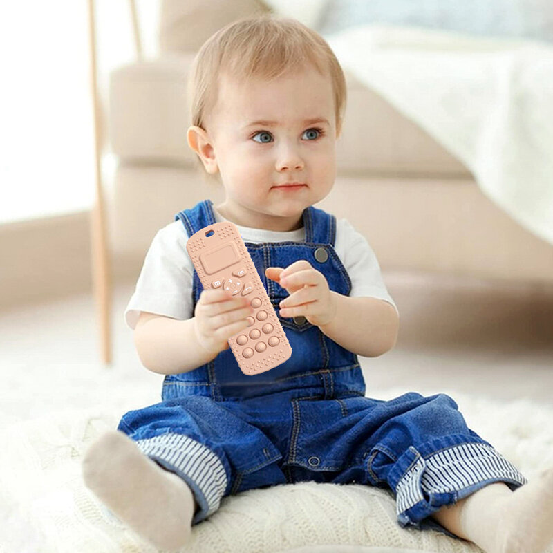 Food Grade Silicone TV Remote Control Shape Teethers Bebe Teething Toy kids Sensory Educational Baby items With Free Shipping