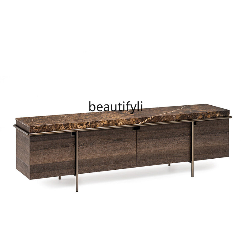 Light Luxury Solid Wood Sideboard Large and Small Apartment Type Post-Modern Simple Hallway Storage Living Room Furniture
