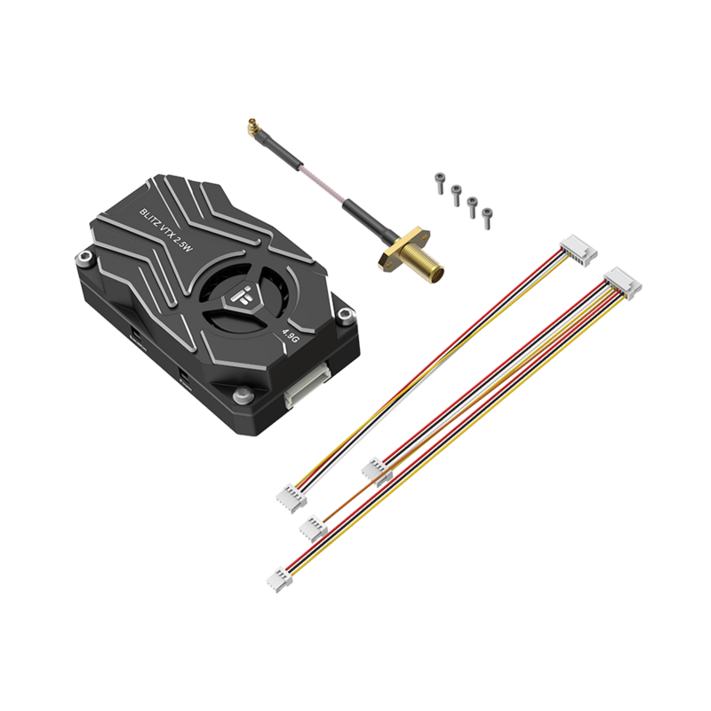 IFlight BLITZ Whoop-Ventilateur de refroidissement 2-8S pour pièces RC FPV, 5.8G/4.9G 2.5W VTX 40CH Raceband avec microphone intégré, coque CNC