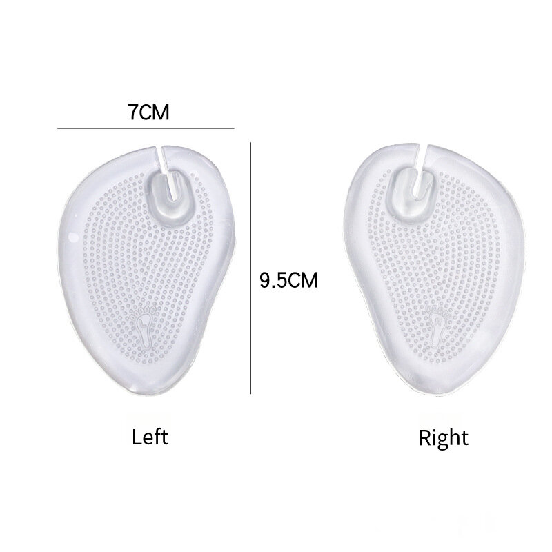 Silicone Slippers Sandals Forefoot Pad Flip-flop Pad Clip Foot Pads GEL Shoes Insole Foot Care Massage Particle Non-slip Cushion