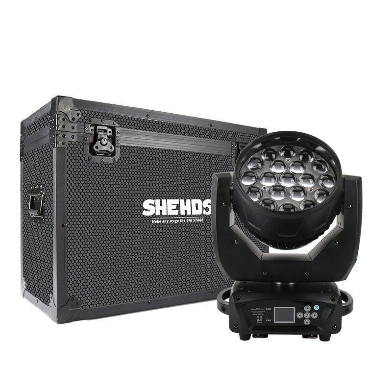 SHEHDS-Éclairage n'aime à faisceau LED Wash, 19x15W, RGBW, Spectacles de scène professionnels, Bars, Fêtes, Discothèques, DJ et Chang