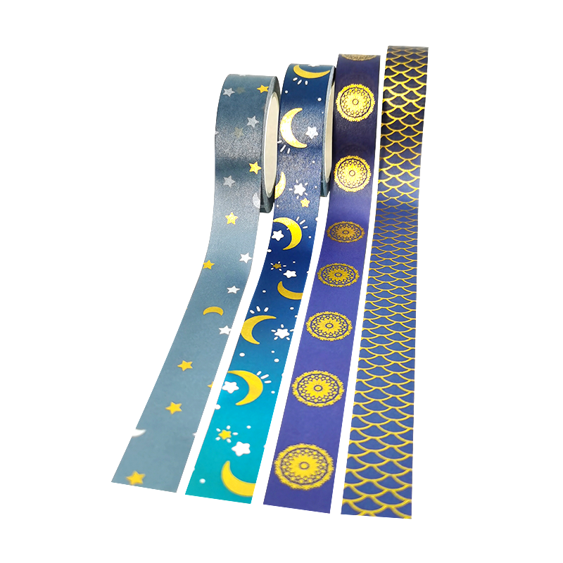 Customized productwholesale custom printing colorful design foil washi tape with logo