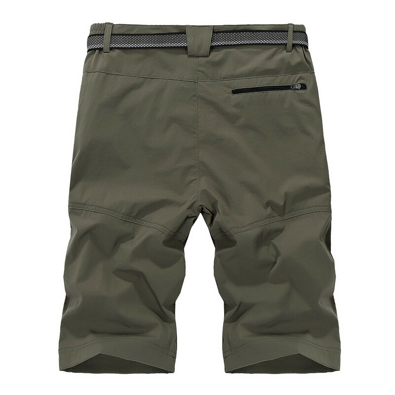 Pantalones cortos de algodón para hombre, Shorts tácticos multibolsillo, holgados, de Color sólido, informales, verano, 2024