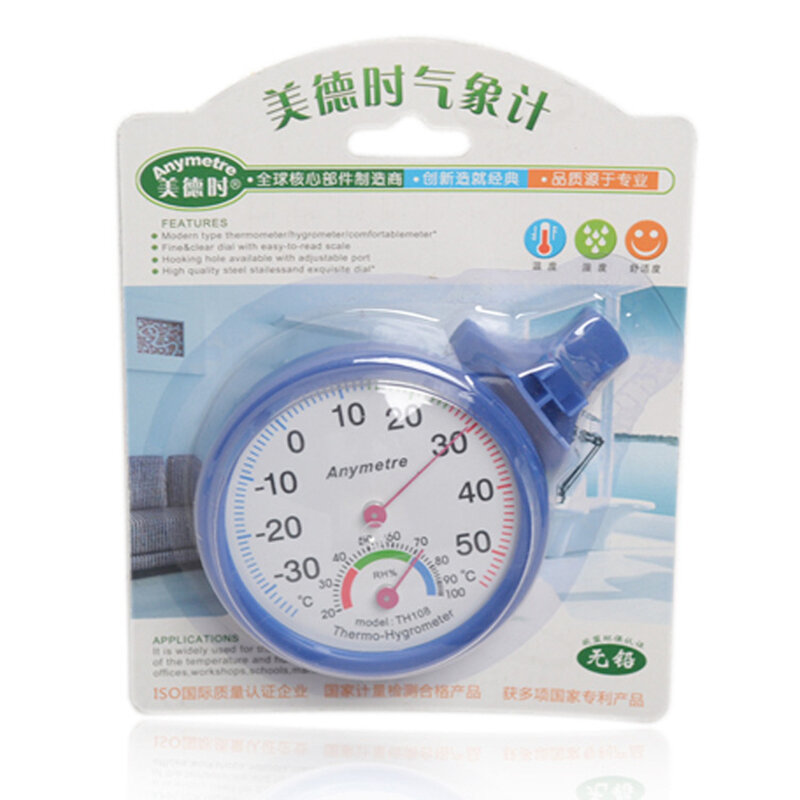 Dial termómetro higrómetro temperatura interior medidor de humedad Sensor calibrador estación meteorológica para el hogar habitación de bebé al aire libre 1pc