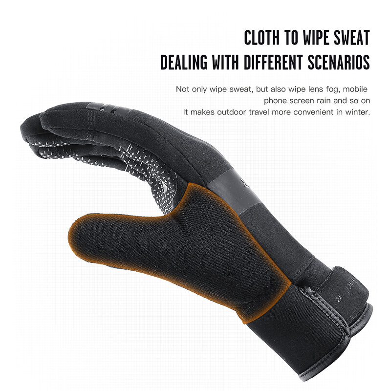 Cycling Gloves Touch Screen Motorcycle Gloves Outdoor Scooter Windproof Sports Riding Ski Gloves Warm 3M Running Gloves
