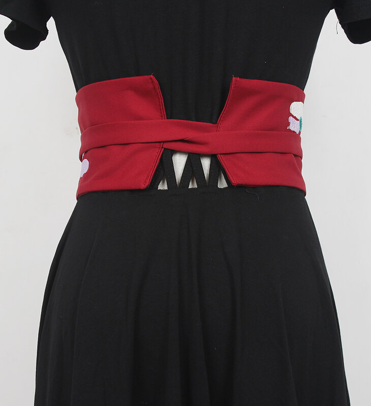 Cinturón Retro con borlas para mujer, tejido de algodón con sello de cintura ancha, accesorios de ropa literaria, novedad