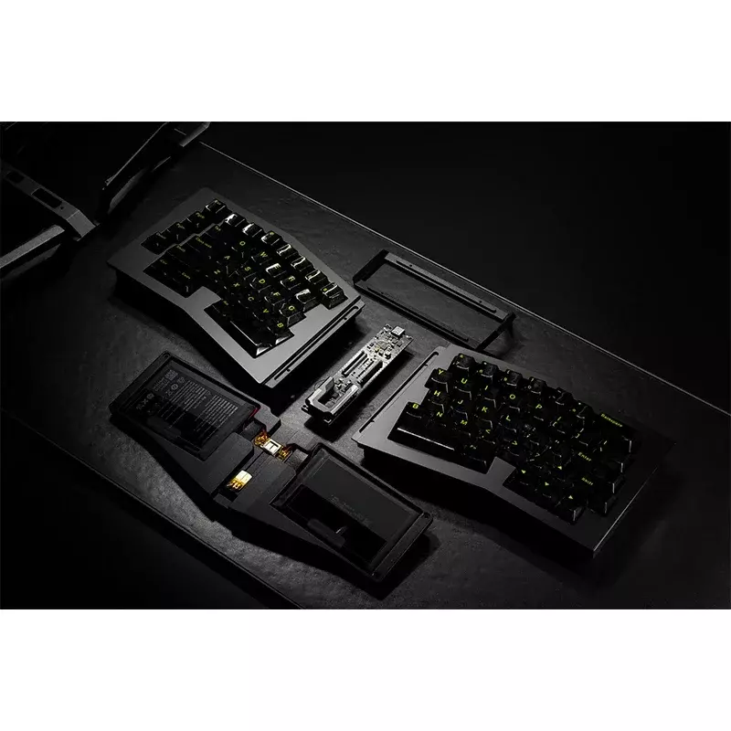 Механическая клавиатура Mad Miao Afa Am Alice Custom 65, Bluetooth, регулируемая, с листьями, весна, Rgb, Hotswap, беспроводная