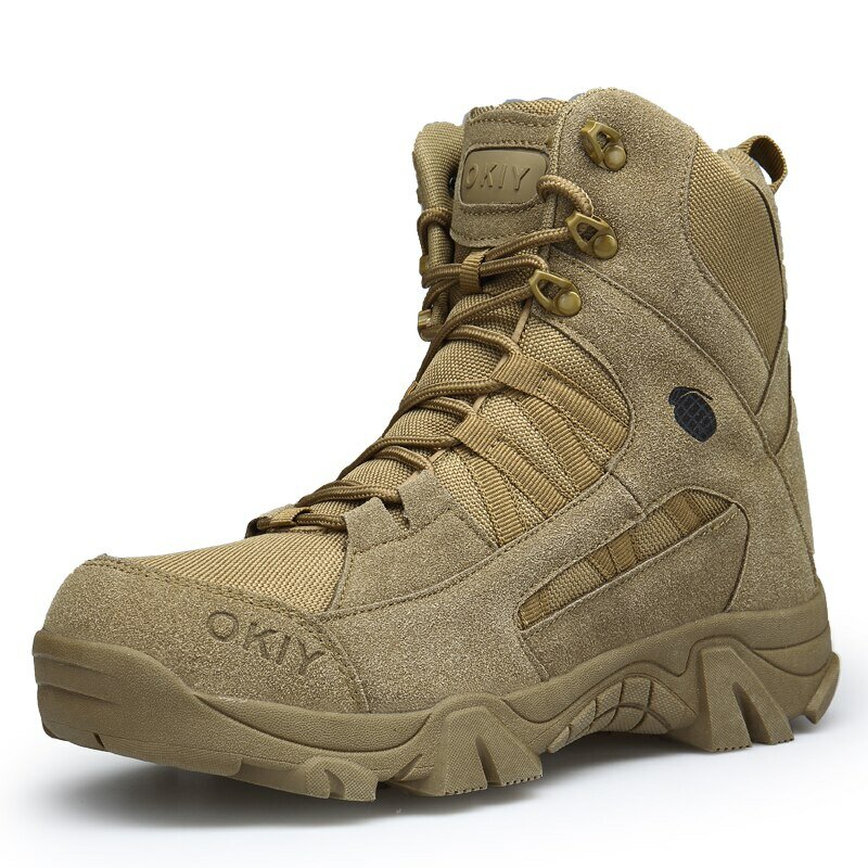 Botas tácticas militares impermeables para hombres, zapatos de seguridad para el trabajo, escalada, senderismo, botines al aire libre, desierto