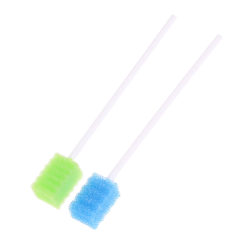 10 buah sikat spons kecil kapas spons perawatan mulut, membersihkan gigi sekali pakai