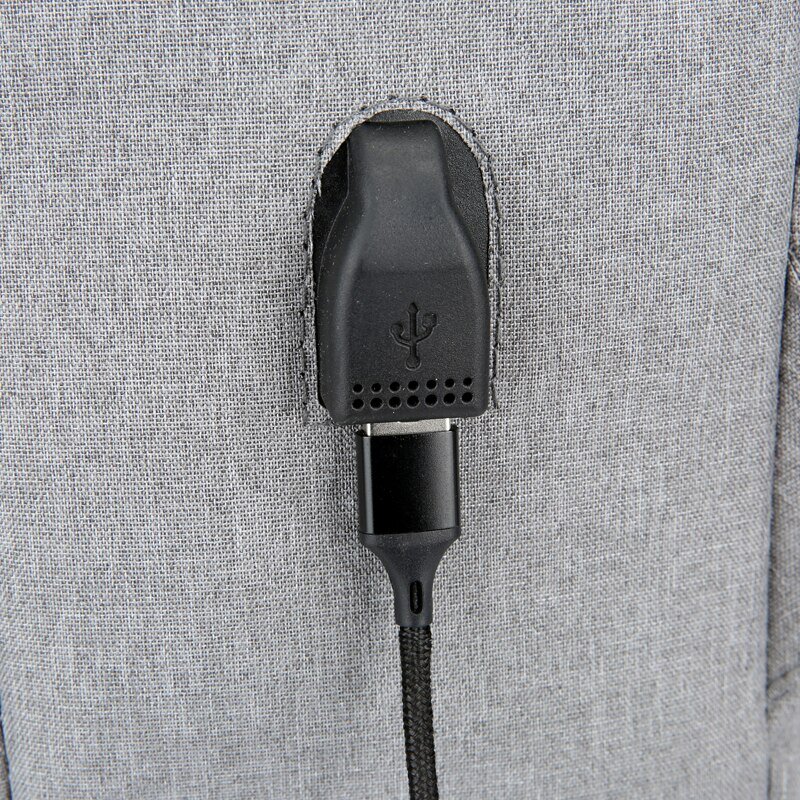 1 gói 15.6 inch Nam kinh doanh túi máy tính đa túi dung lượng cao Sạc USB công việc đi lại Ba lô