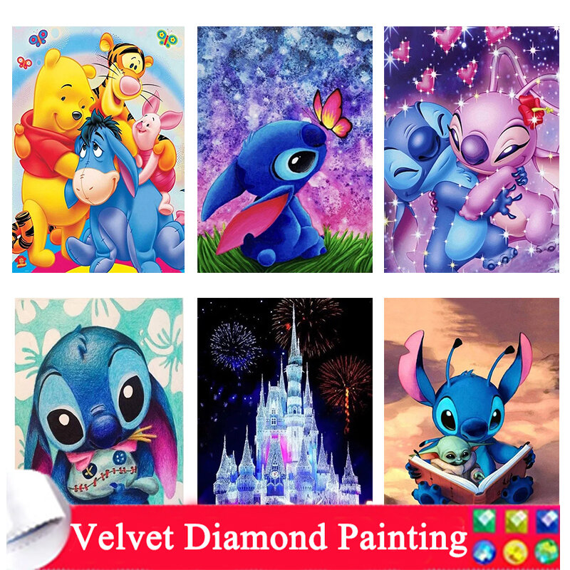 Disney Cartoon Castle 5D Diamond Painting The Lion King Mickey Mouse Cross Stitch Kits Embroidery Rhinestone Pictures Home Decor