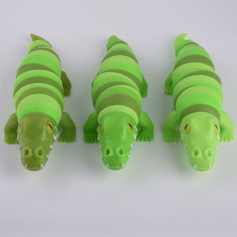 Забавная игрушка «крокодил», игрушка «сенсорные руки», мультяшный крокодил, шарнирная игрушка, движущееся существо, милая игрушка на палец для мальчиков и