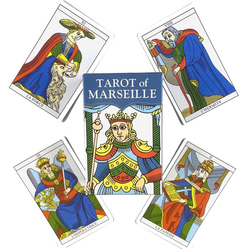 تارو التاروت من مارسيليا للنبوءة ، لعبة الحفلات ، بطاقات قول الحظ ، حجم صغير ، مقاس 9*6 ، 78