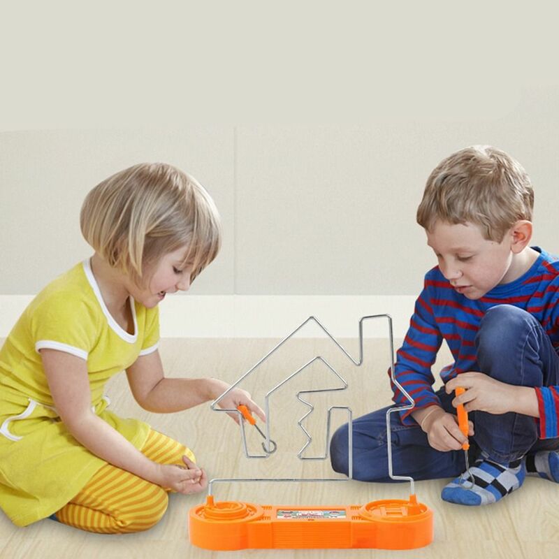 Concentration Exercises Electric Touch Maze Education House Shock Wire Maze Plastic Science Experiment Game Maze Wire Board Boy