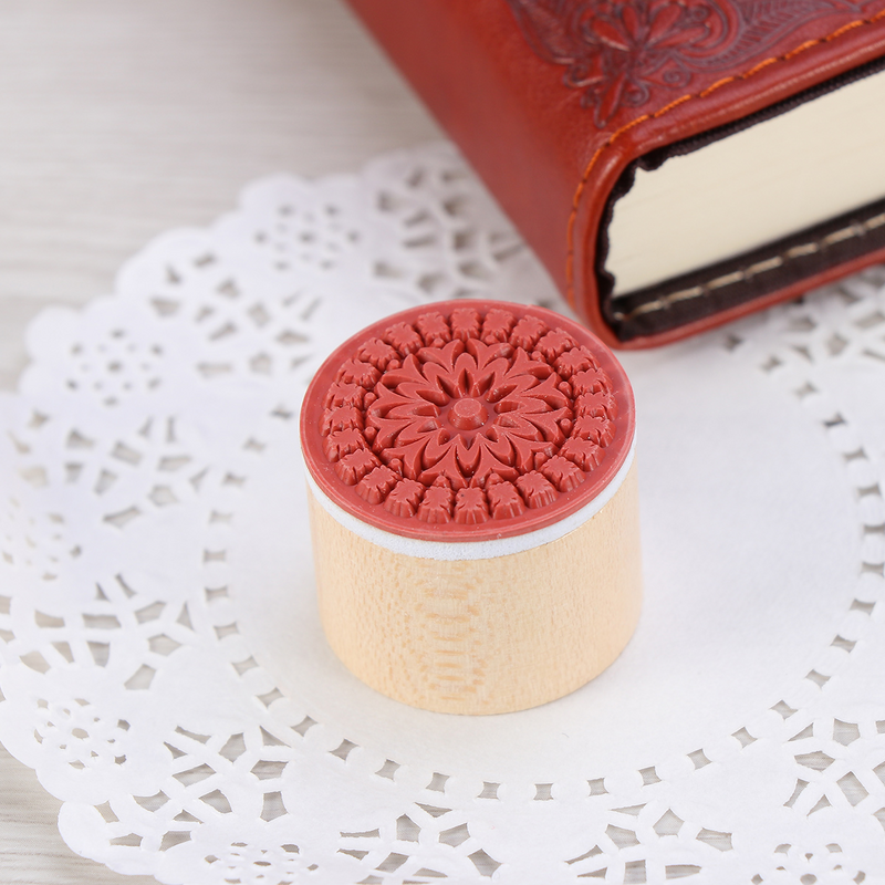 Seal Stamp Logo Print Custom Rubber personalizzato Mini Cute Wooden Flower affrancatura timbri Album fai da te manuale