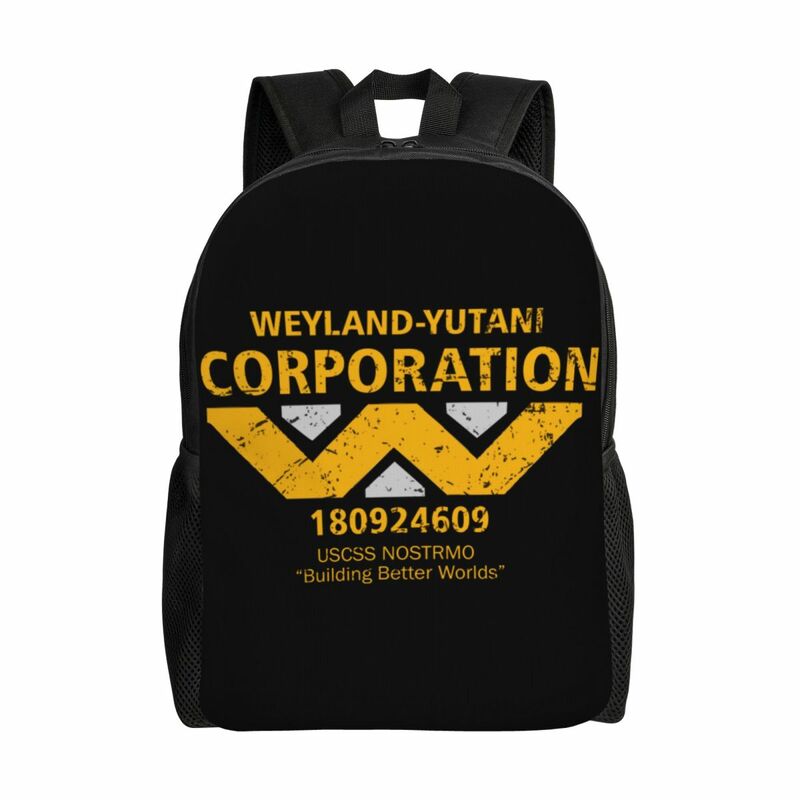 Weyland tas punggung wanita Yutani USCSS Boatswain Corporation tas punggung pria wanita tahan air kantung buku cetak alien sekolah kuliah USCSS