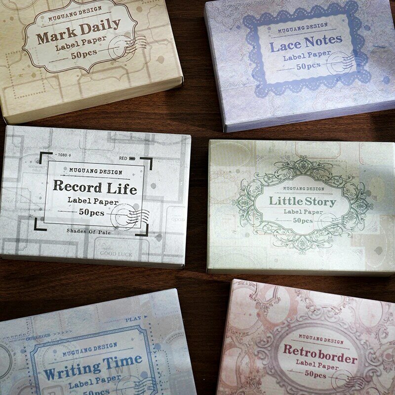 6packs/LOT The time passed slowly series retro paper message paper memo pad