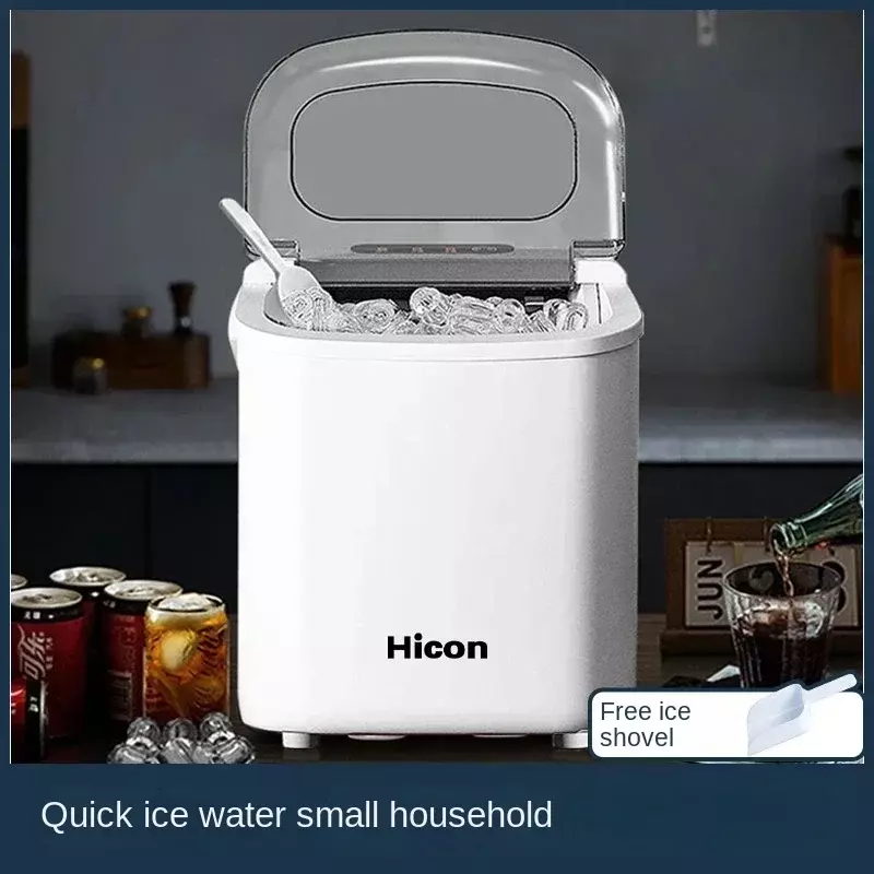 HICON Energy Efficient Ice Machine, 220V, para uso doméstico, dormitório e exterior