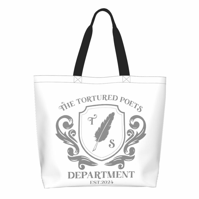 2024 The Tortured Poets Department Grocery Bag Large Capacity Unique Design Swifts TTPD Gift Merch For Woman Fashion Tote Bags