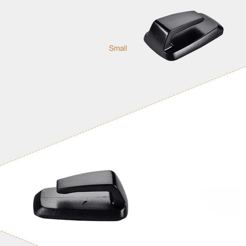 Mini gancho de plástico ABS para coche, colgador negro para gafas, bolsa, llave adhesiva, 3 unidades por juego