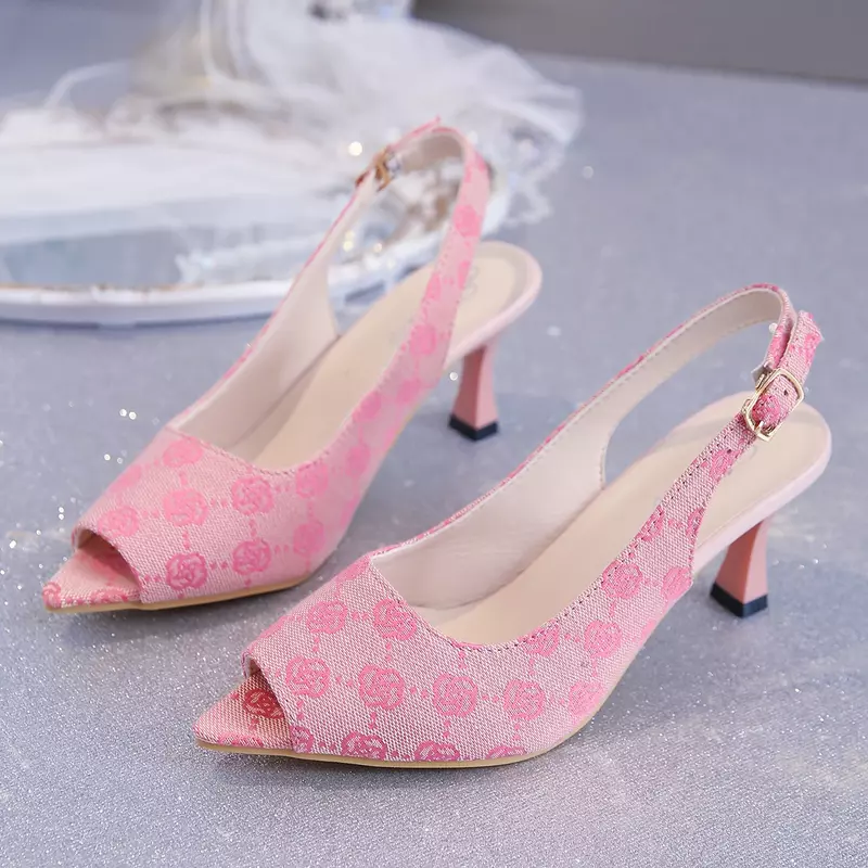 High Heels Women Summer Shoes for Women Pumps Luxury Print Fashion Ladies Shoes Platform Heels Mary Jane Shoes Zapatos De Mujer