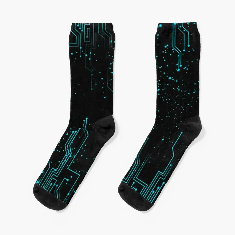 Chaussettes d'ingénierie de circuit imprimé électronique pour hommes et femmes, chaussettes de course amples, cadeaux d'hiver