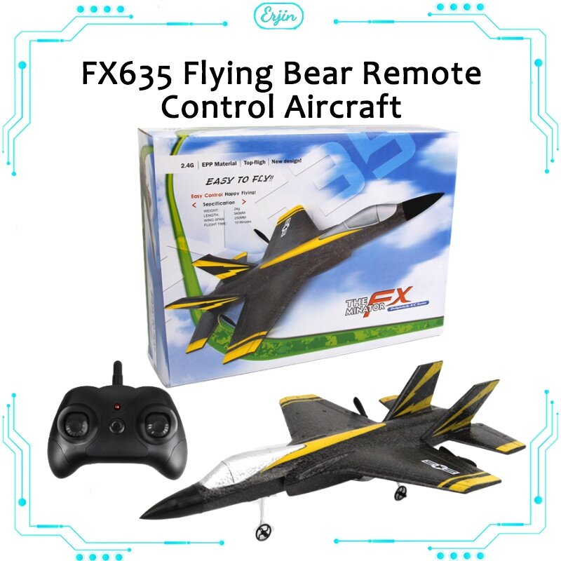 Fx635 Flying Bear Remote Control Glider F35 Foam Fighter Children's Electric Model Aircraft Toy Fixed Wing Fighter