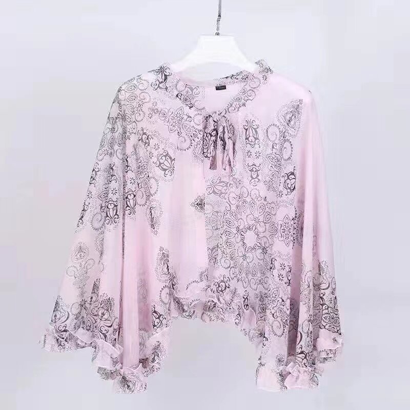 Summer Sunscreen Sleeve Print Flower Chiffon Shawls For Driving Long Sleeve Scarf Riding Arm Shade Sun Protection Outdoor Shawl