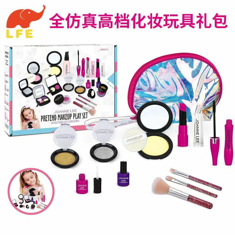 Children's Simulation Makeup Toys Girls Gift for daughter Lipstick Nail Polish Cosmetic Toy Set Kids Pretend Play