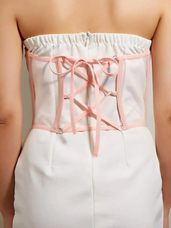 Afslanken Gordel Corset Vrouwen Bandage Transparante Weven Mode Houding Correctie Hoge Kwaliteit Elegante Taille Accessoires 2023