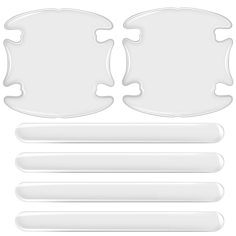 Прозрачные защитные наклейки для автомобильной дверной ручки, чаши, наклейки, защита от царапин, защита от столкновений, невидимая прозрачная полоса