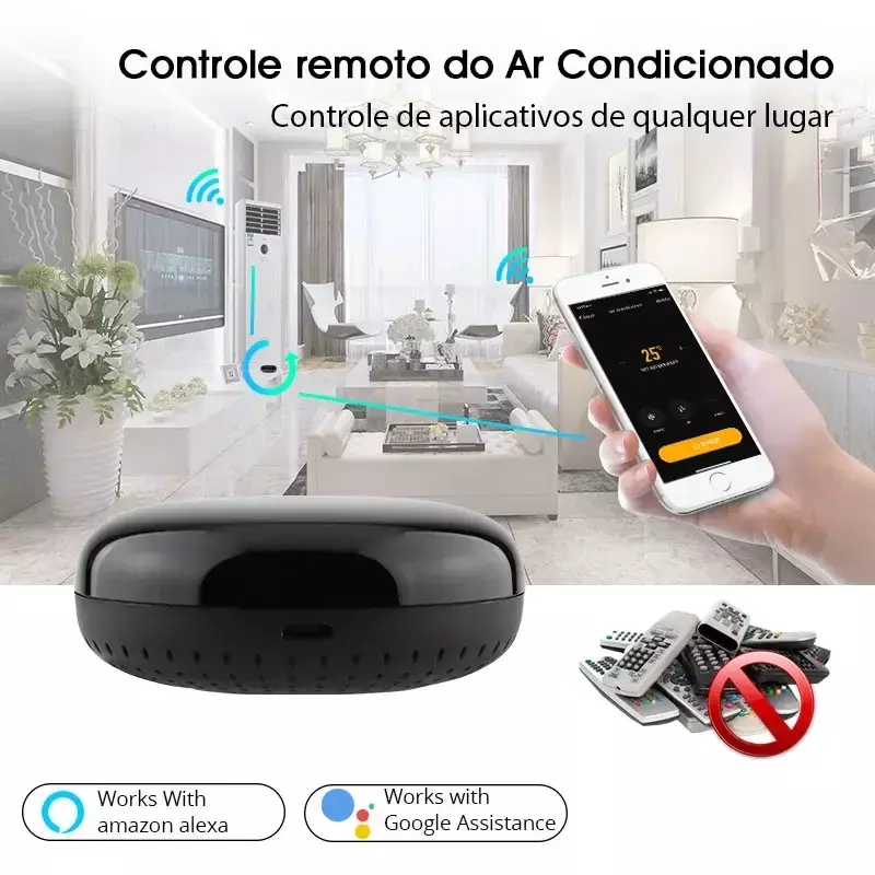 MOES-mando a distancia para el hogar, dispositivo de Control remoto Universal por infrarrojos para aire acondicionado, TV, Tuya, Alexa y Google Home