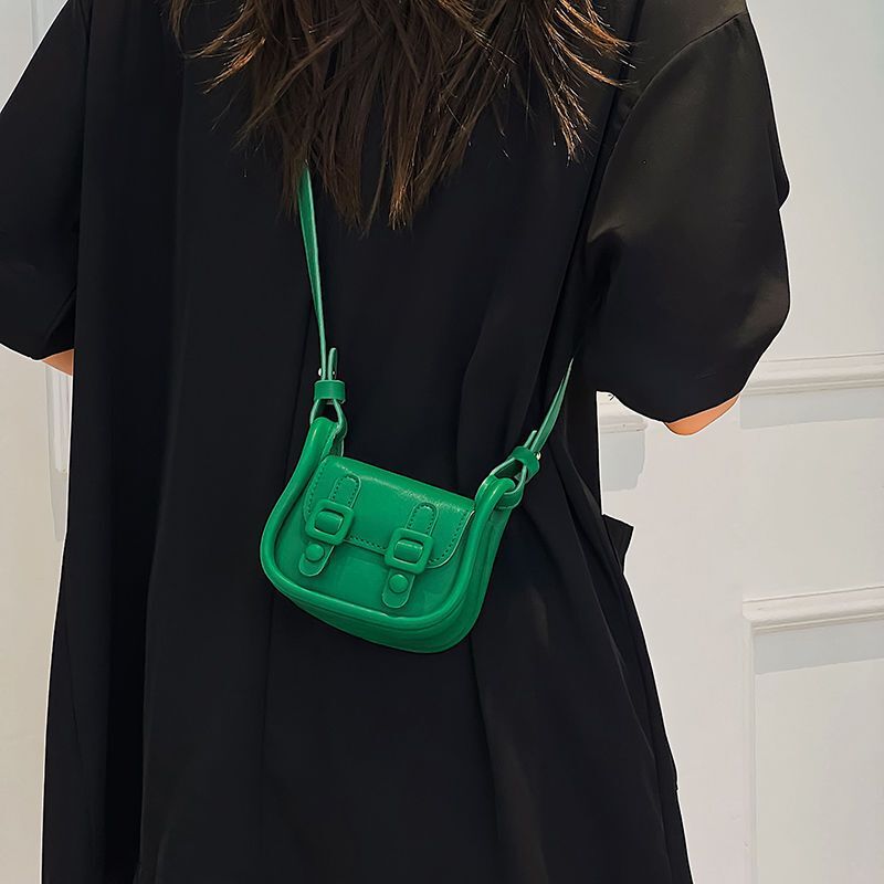 Bolso de hombro cruzado para mujer, mini bolsa de nicho premium con textura verde, verano, 2022