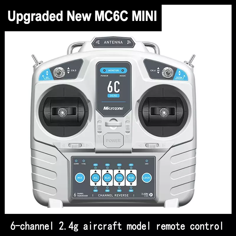 Microzone-receptor de Control remoto Mc6c 6a 6b, actualización de 6 canales, 2023g, modelo de avión, ala fija de cuatro ejes, novedad de 2,4