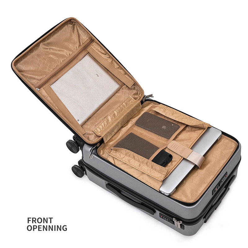 Новый чемодан на колесиках 20/24 дюймов с сумкой для ноутбука, деловой Дорожный чемодан, Мужская УНИВЕРСАЛЬНАЯ ТЕЛЕЖКА на колесиках, чемодан на колесиках для ПК