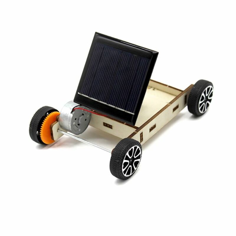 DIY Solar Car 3D Wood Vehicle Models For Children Kids Toy Gift Student Science Project Experimental Mterials