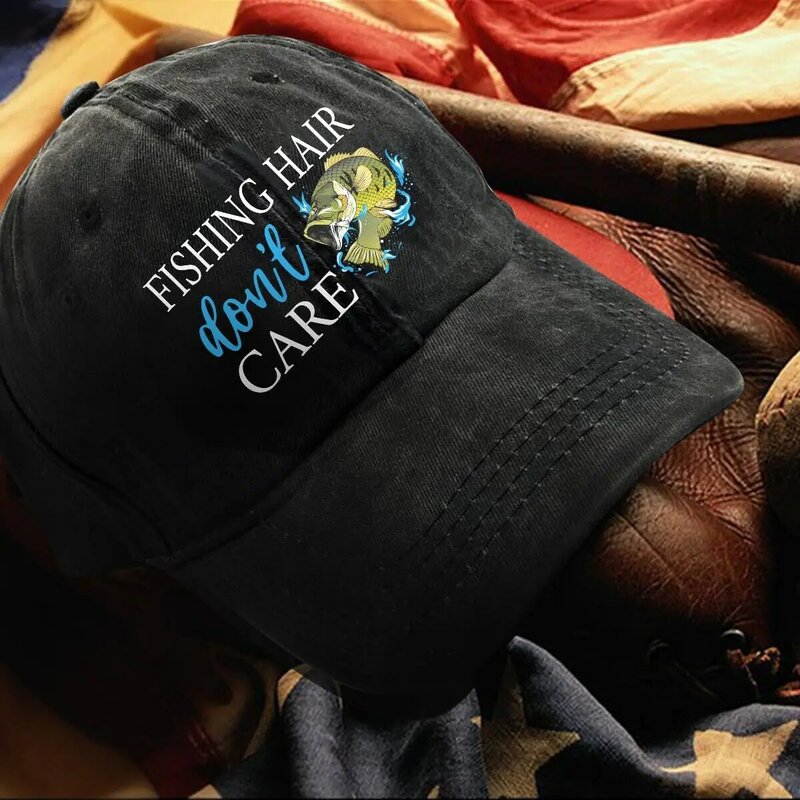 Fishing Adjustable Cotton Baseball Cap Funny Trucker Hat Gift for Men Women Grandpa Dad Fishing Lover Fisherman